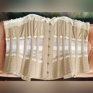 Cotton Corset Steel Boned